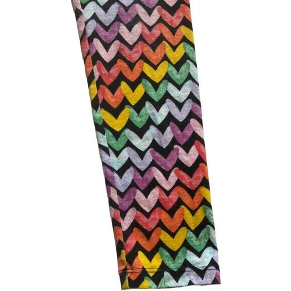 Colorful Chevron Print Girls Leggings L (10-12) Cotton/Spandex Wonder Nation - Picture 11 of 13